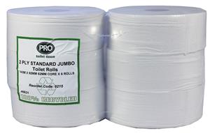 PRO Standard Jumbo Toilet Rolls 300m x 6 Rolls