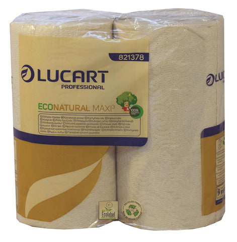 Lucart 821378 Eco Natural Maxi Kitchen Rolls x 24
