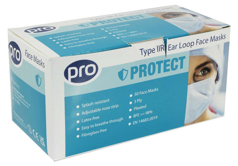 Type IIR Fluid Resistant Ear Loop Face Mask