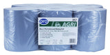 PRO AGRI Blue 2 Ply Embossed Wiping Roll Centrefeed Roll 23cm x 180m x 6
