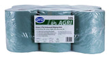 PRO AGRI Green 2 Ply Embossed Wiping Roll Centrefeed Rolls 23cm x 140m x 6 Rolls