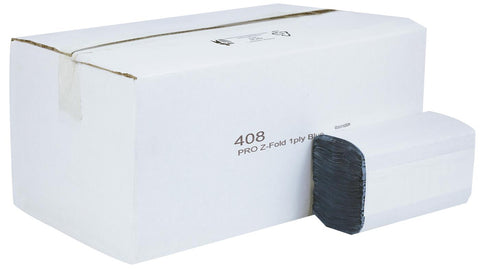 PRO Eco Z-Fold 1 ply Blue Hand Towels x 3000