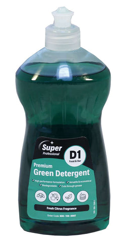 Premium Green Washing Up Liquid Concentrated  12 X 500ml