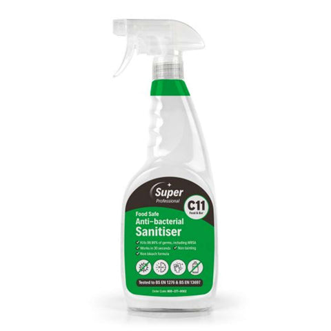 Food Safe Anti-Bacterial Sanitiser C11 6 X 750ml