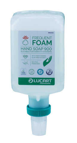 Lucart 89912000 IDENTITY Frequent Foam Soap 900ml with Aloe Vera plus dispenser