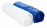 PRO Polythene Aprons on a Roll 10mu White or Blue 11mu