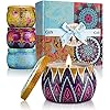 Soy Wax Scented Candle tins 4 Pack x 5.65 oz Large Aromatherapy Candles, ideal Christmas gift idea