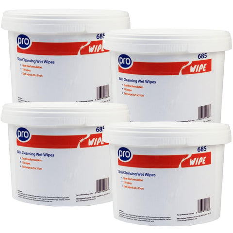 Patient Skin Cleansing Wet Wipes x 4 Tubs