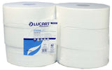 Lucart 812222 Aqua Stream 2 Ply Jumbo Toilet Tissue x 6