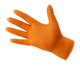 PRO Diamond Grip Orange Nitrile Gloves