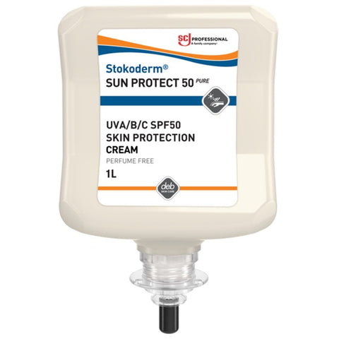 SCJ Stokoderm Sun Protect SPF50 Pure 1 Litre + Dispenser