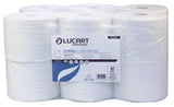 Lucart 812169 L-ONE Mini 180 White 2 Ply Centrefeed Toilet Roll x 12 Rolls