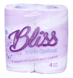 Bliss Triple Quilted 3 Ply Toilet Rolls