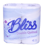 Bliss Double Quilted 2 Ply Toilet Rolls