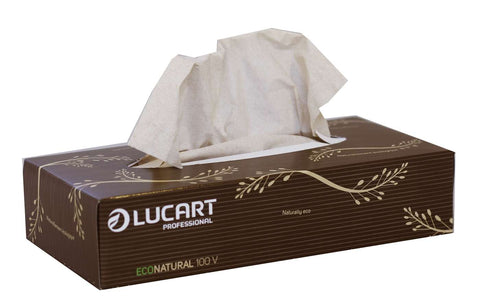 Lucart 841073 Eco Natural Facial Tissues x 40