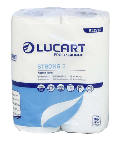 Lucart 821310 Strong White Kitchen Rolls x 24