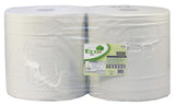 Lucart 852028Z Eco White 2 Ply White Wiping Roll x 2 Rolls