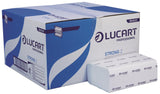 Lucart 864041 Strong Z-Fold White 2 Ply Paper Towel x 3,000