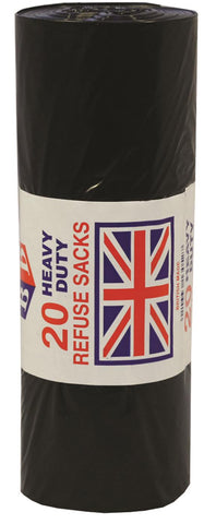 Refuse Sacks Heavy Duty Black 10 Rolls X 20 Sacks