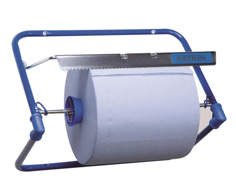 Katrin 709158 Wiping Roll Wall Dispenser Blue Steel for any rolls up to 40cm wide