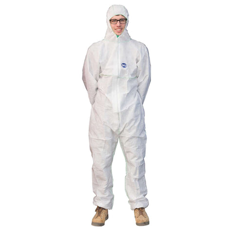 PRO SMS Hooded Coverall Type 5/6 White